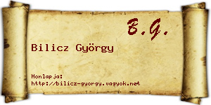Bilicz György névjegykártya