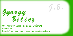 gyorgy bilicz business card